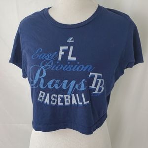 Majestic Tampa Bay Rays cropped tee shirt